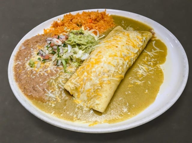 Golden Pork Burrito.