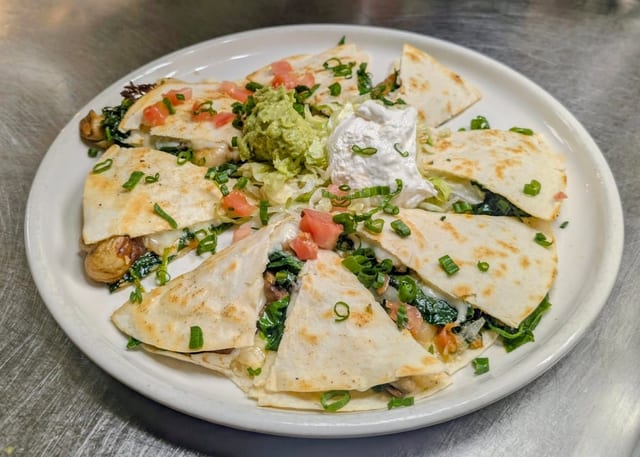 Spinach Quesadilla.