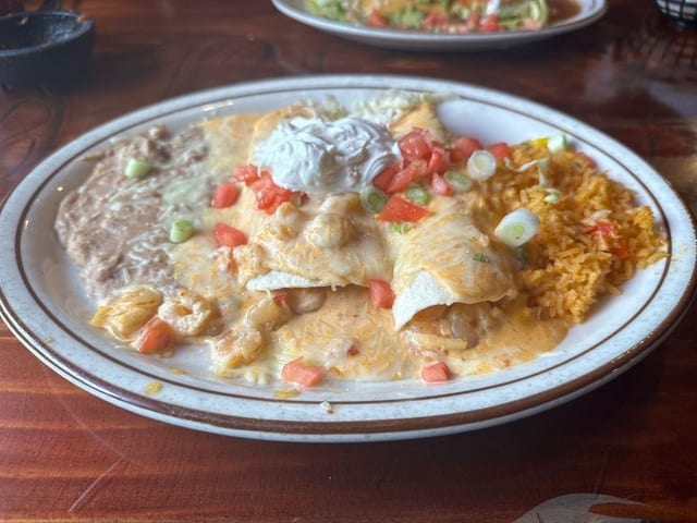 Seafood Enchiladas.